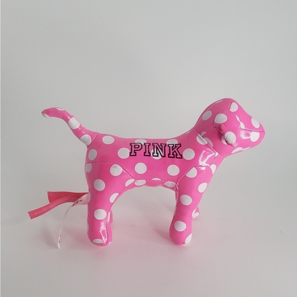 Victoria's Secret PINK Mini Dog Plush PUPPY DAY Shiny Polka Dot Print - Picture 7 of 7